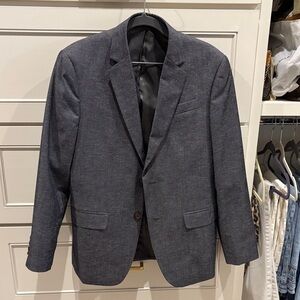 J. Ferrar Slim Fit Grey Sports Coat